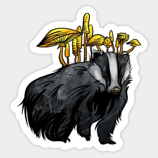 Mushroom Badger Sticker